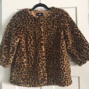 Cheetah faux fur jacket